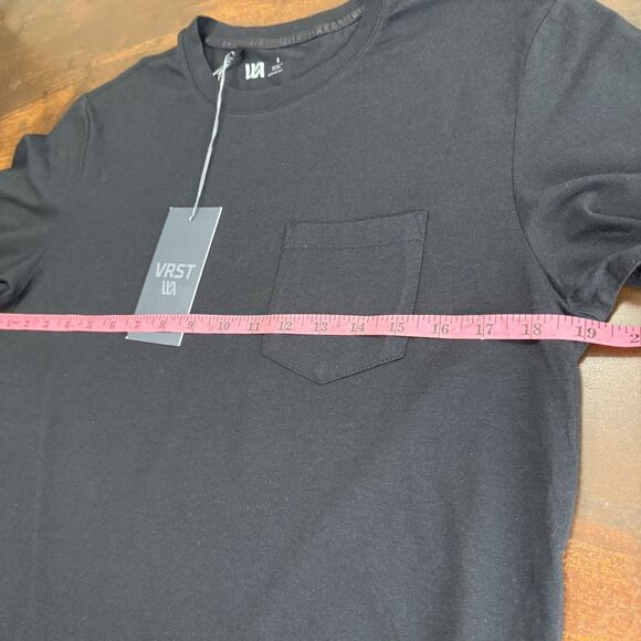 VRST Mens Seamless Short-Sleeve Tee Navy Black Size Small minimalist sustainable - Picture 2 of 10